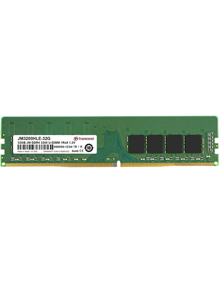 Оперативная память Transcend JM3200HLE-32G, DDR4 SDRAM, 3200 МГц, 32Гб