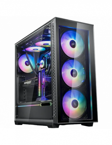 Carcase Deepcool Case ATX Deepcool MATREXX 70 ADD-RGB 3F- wo PSU- 4x 120mm fans (3x RGB+1x Black)- TG- USB3.0- Black