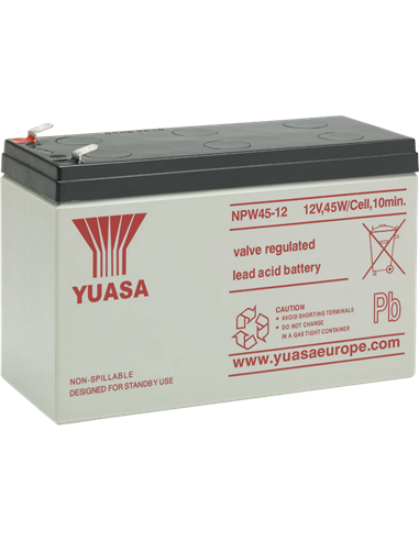 Acumulator UPS Yuasa NPW45-12-TW, 12V, 7,5Ah