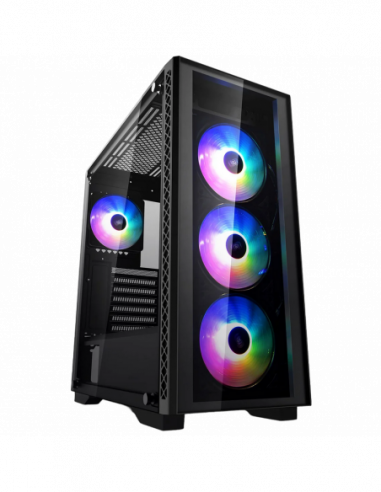 Carcase Deepcool Case ATX Deepcool MATREXX 50 ADD-RGB 4F- wo PSU- 4x120mm- RGB- Tempered Glass- USB3.0- Black