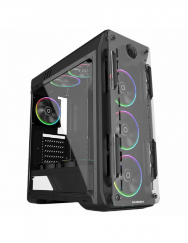 Carcase Gamemax Case ATX GAMEMAX Optical- wo PSU- 0.5mm- 4x120mm ARGB- Fan controller- FrontampSide Transparent panel- 1xUSB3.0-