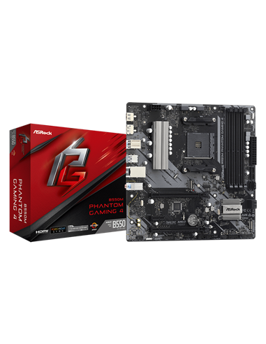 Материнская плата ASRock B550M PHANTOM GAMING 4, AM4, AMD B550, Micro-ATX