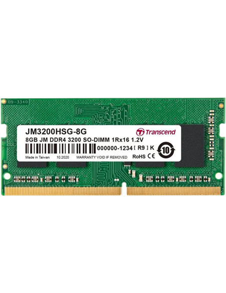 Оперативная память Transcend JM3200HSG-8G, DDR4 SDRAM, 3200 МГц, 8Гб