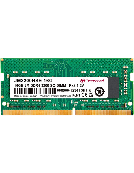 Оперативная память Transcend JM3200HSE-16G, DDR4 SDRAM, 3200 МГц, 16Гб