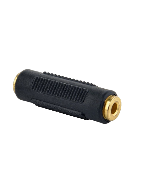 Audio Adaptor Cablexpert A-3.5FF-01, 3.5mm 3-pin (F) - 3.5mm 3-pin (F), Negru