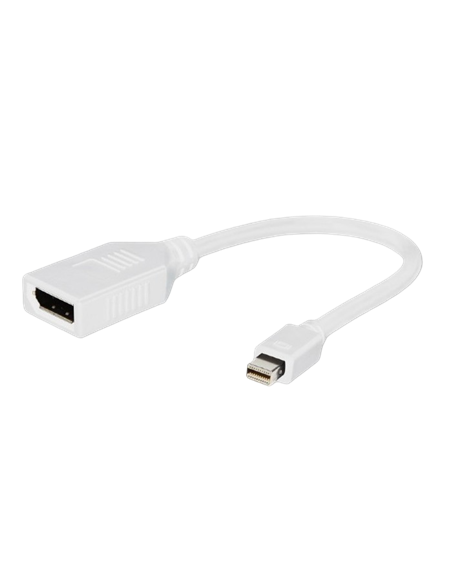 Видеоадаптер Cablexpert A-mDPM-DPF-001-W, MiniDP (M) - DisplayPort (F), 0,15м, Белый