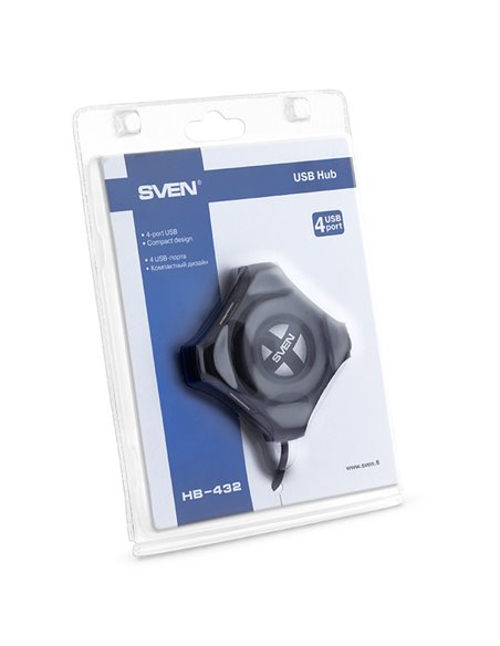 USB-концентратор SVEN HB-432, Чёрный