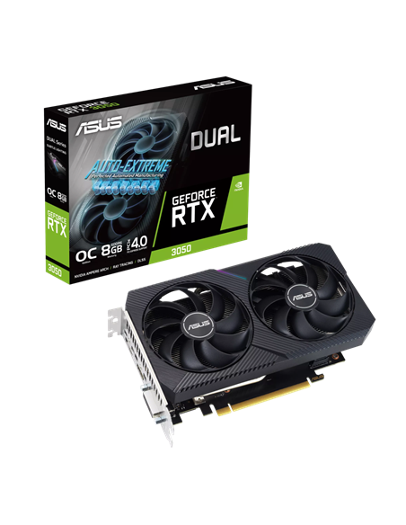 Видеокарта ASUS DUAL-RTX3050-O8G-V2, 8GB GDDR6 128бит 