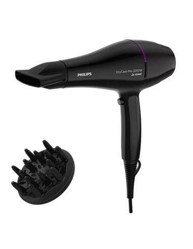 Uscător de păr Philips BHD274/00, 2200 W, Negru