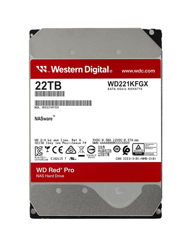 Жесткий диск Western Digital WD Red Pro, 3.5", 22 TB <WD221KFGX>