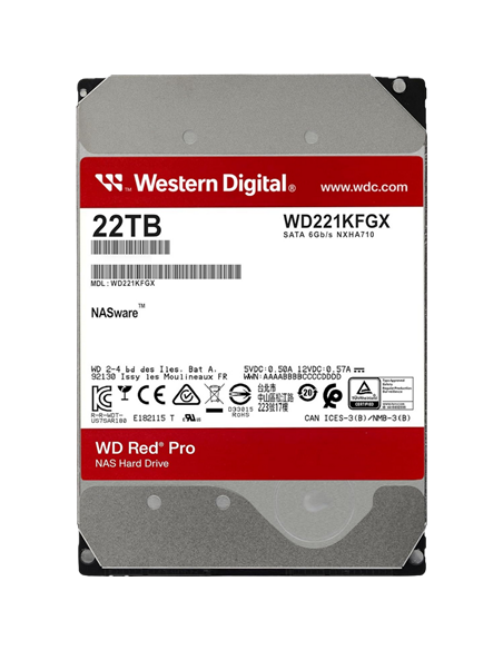 Жесткий диск Western Digital WD Red Pro, 3.5", 22 TB <WD221KFGX>