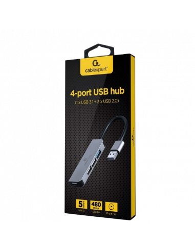 Adaptor Hub Gembird UHB-U3P1U2P3-01, Argintiu