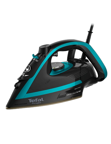 Утюг Tefal FV8066E0 , 3000Вт, Чёрный/Бирюзовый