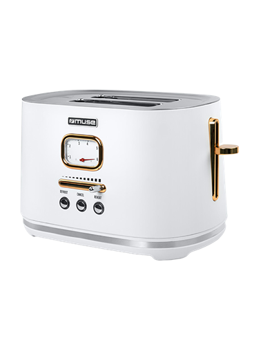 Toaster MUSE MS-130 W, Alb | Auriu