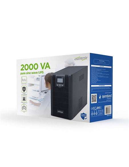 Источник бесперебойного питания Energenie EG-UPS-PS2000-02, Линейно-интерактивный, 3000VA, Башня Источник бесперебойного питания Energenie EG-UPS-PS2000-02, Линейно-интерактивный, 3000VA, Башня
