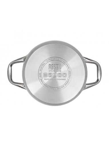 Кастрюля RESTO 92103, 2.7л, 18см, Нержавеющая...