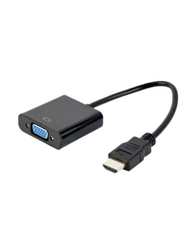 Видеоконвертер Cablexpert A-HDMI-VGA-04, HDMI (M) - VGA D-Sub, 0,15м, Чёрный