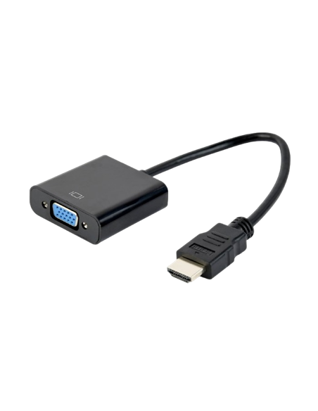 Видеоконвертер Cablexpert A-HDMI-VGA-04, HDMI (M) - VGA D-Sub, 0,15м, Чёрный