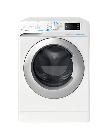 Mașină de spălat cu uscător Indesit BDE 76435 WSV EE, 7kg, Alb