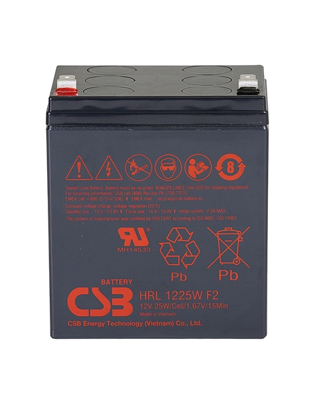 Аккумулятор для резервного питания CSB HRL1225W, 12В 6