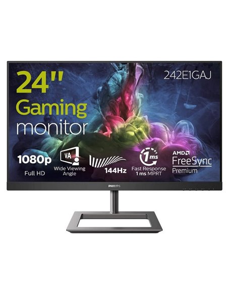 23,8" Monitor Philips 242E1GAJ, VA 1920x1080 FHD, Negru