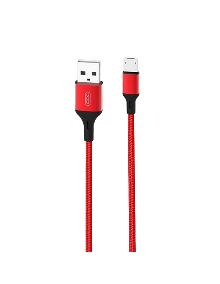 Кабель для зарядки и синхронизации XO NB143, Micro-USB/USB Type-A, 2м, Красный