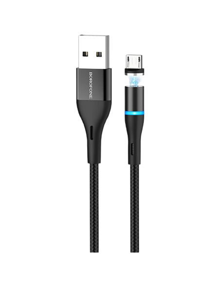 Cablu încărcare și sincronizare XO NB125, USB Type-A/micro-USB, 1m, Negru