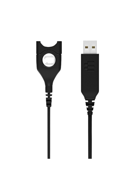 Аудиокабель EPOS USB-ED 01, USB Type-A - ED (Легкое отсоединение), Чёрный