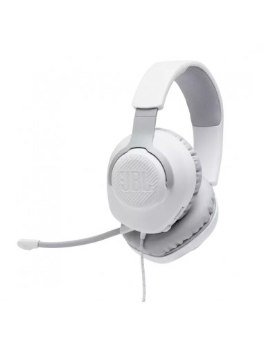 Căști gaming JBL Quantum 100, Cu fir, Alb