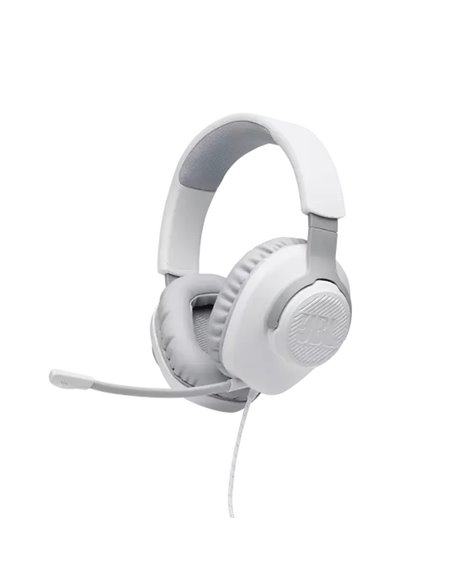Căști gaming JBL Quantum 100, Cu fir, Alb