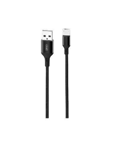 Cablu încărcare și sincronizare XO NB143, USB Type-A/USB Type-C, 2m, Negru