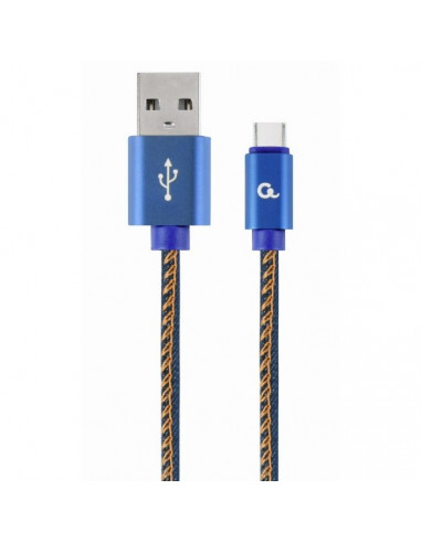 Кабель для зарядки и синхронизации Cablexpert CC-USB2J-AMCM-1M-BL, USB Type-A/USB Type-C, 1м, Синий