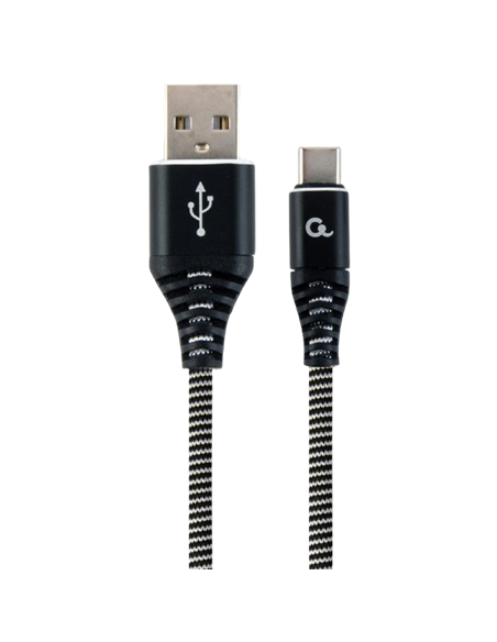 Cablu încărcare și sincronizare Cablexpert CC-USB2B-AMCM-2M-BW, USB Type-A/USB Type-C, 2m, Negru