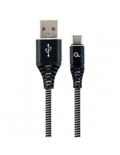 Кабель для зарядки и синхронизации Cablexpert CC-USB2B-AMCM-2M-BW, USB Type-A/USB Type-C, 2м, Чёрный 2