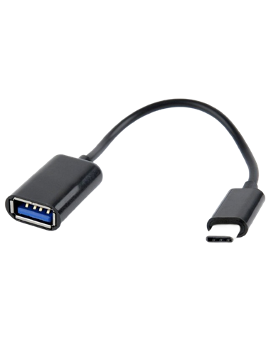 Адаптер Cablexpert A-OTG-CMAF2-01, USB Type-A (F)/USB Type-C, 0,2м, Чёрный