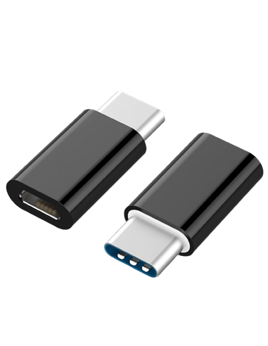 Адаптер Cablexpert A-USB2-CMmF-01, micro-USB (F)/USB Type-C, 0,3м, Чёрный