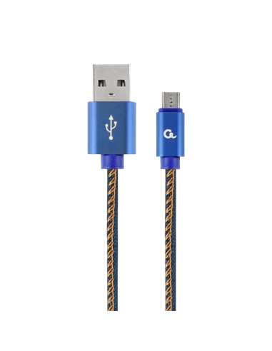 Кабель для зарядки и синхронизации Cablexpert CC-USB2J-AMmBM-1M-BL, USB Type-A (M)/micro-USB (M), 1м, Синий