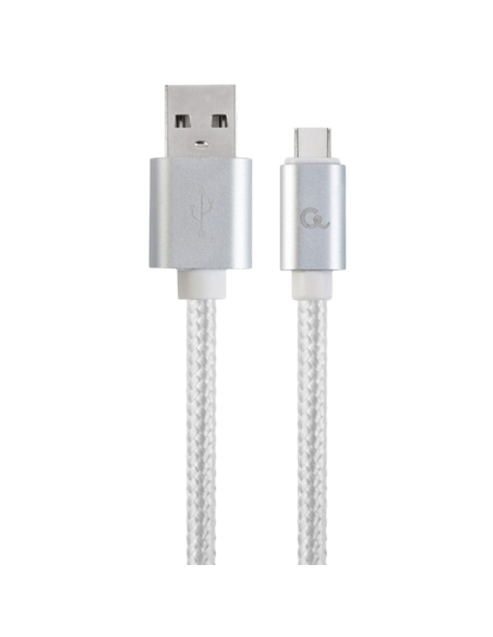 Кабель для зарядки и синхронизации Cablexpert CCB-mUSB2B-AMCM-6-S, USB Type-A/USB Type-C, 1,8м, Серебристый