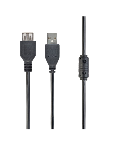 Удлинитель Cablexpert CCF-USB2-AMAF-6, USB Type-A (M)/USB Type-A (F), 1,8м, Чёрный