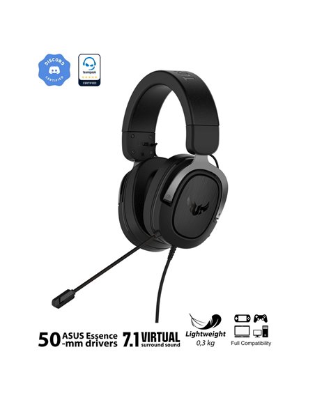 Игровая Гарнитура ASUS TUF Gaming H3, Проводной аналоговый, Металлический