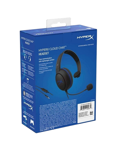 Игровая Гарнитура HyperX Cloud Chat PS4, Проводной аналоговый, Черный/Синий