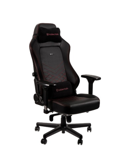 Scaun Gaming Noblechairs Hero, PU Piele, Negru/Rosu