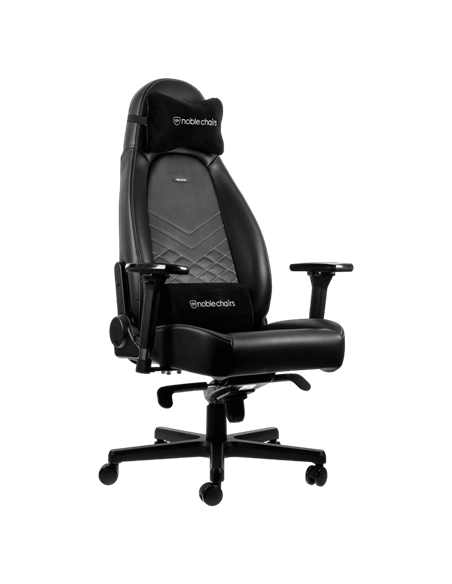 Игровое кресло Noblechairs Icon, Искусственная кожа, Черный/Белый