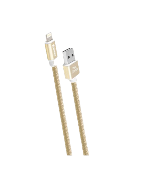 Cablu încărcare și sincronizare Xpower Type-C cable Nylon, USB Type-A/Type-C, 1m, Auriu