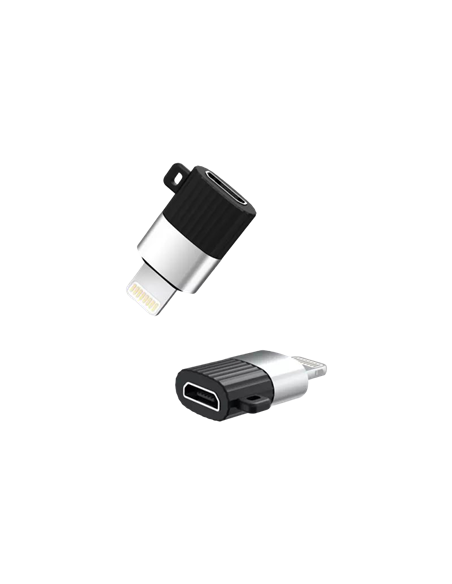 Адаптер USB XO NB149B, micro-USB (F)/Lightning, Чёрный