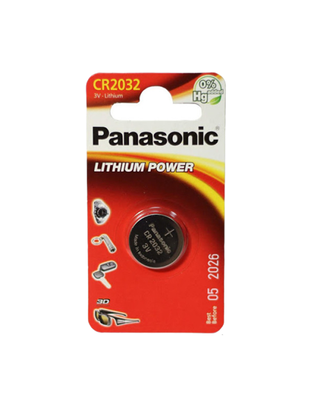 Дисковые батарейки Panasonic CR-2032EL, CR2032, 1шт.