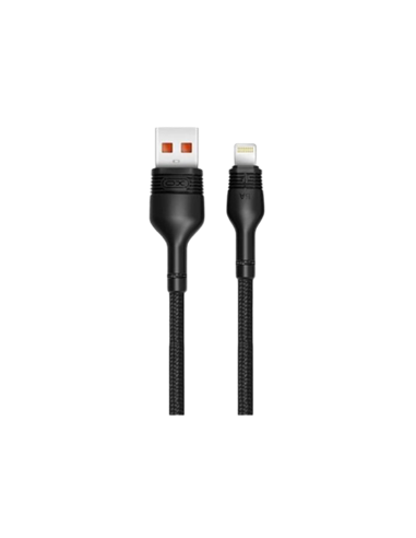 Кабель для зарядки и синхронизации XO NB55, USB Type-A/Lightning, 1м, Чёрный