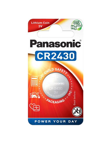 Дисковые батарейки Panasonic CR-2430EL, CR2430, 1шт.