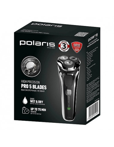 Aparat de ras electric Polaris PMR0305R, Negru