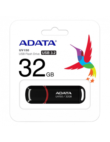 Memorie USB ADATA UV150, 32GB, Negru/Rosu